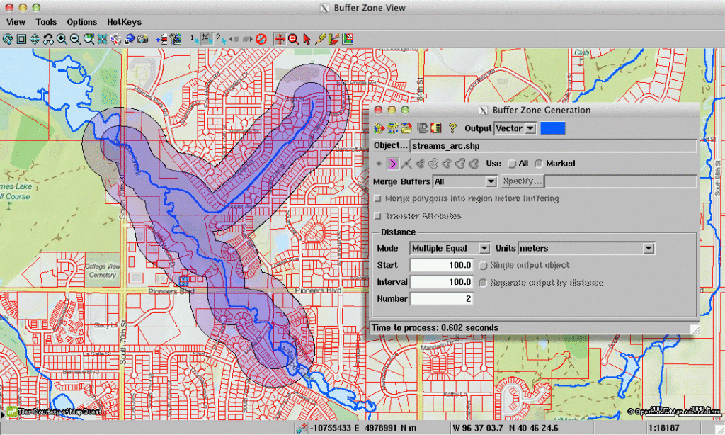 Buffer overlay constraints map 