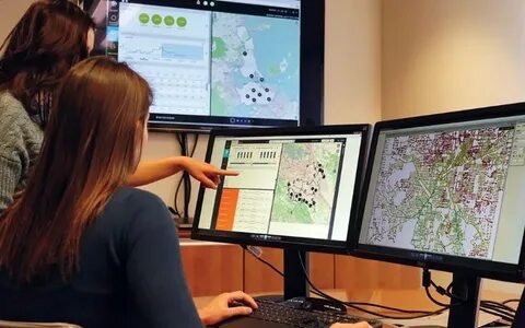 GIS specialist at work
